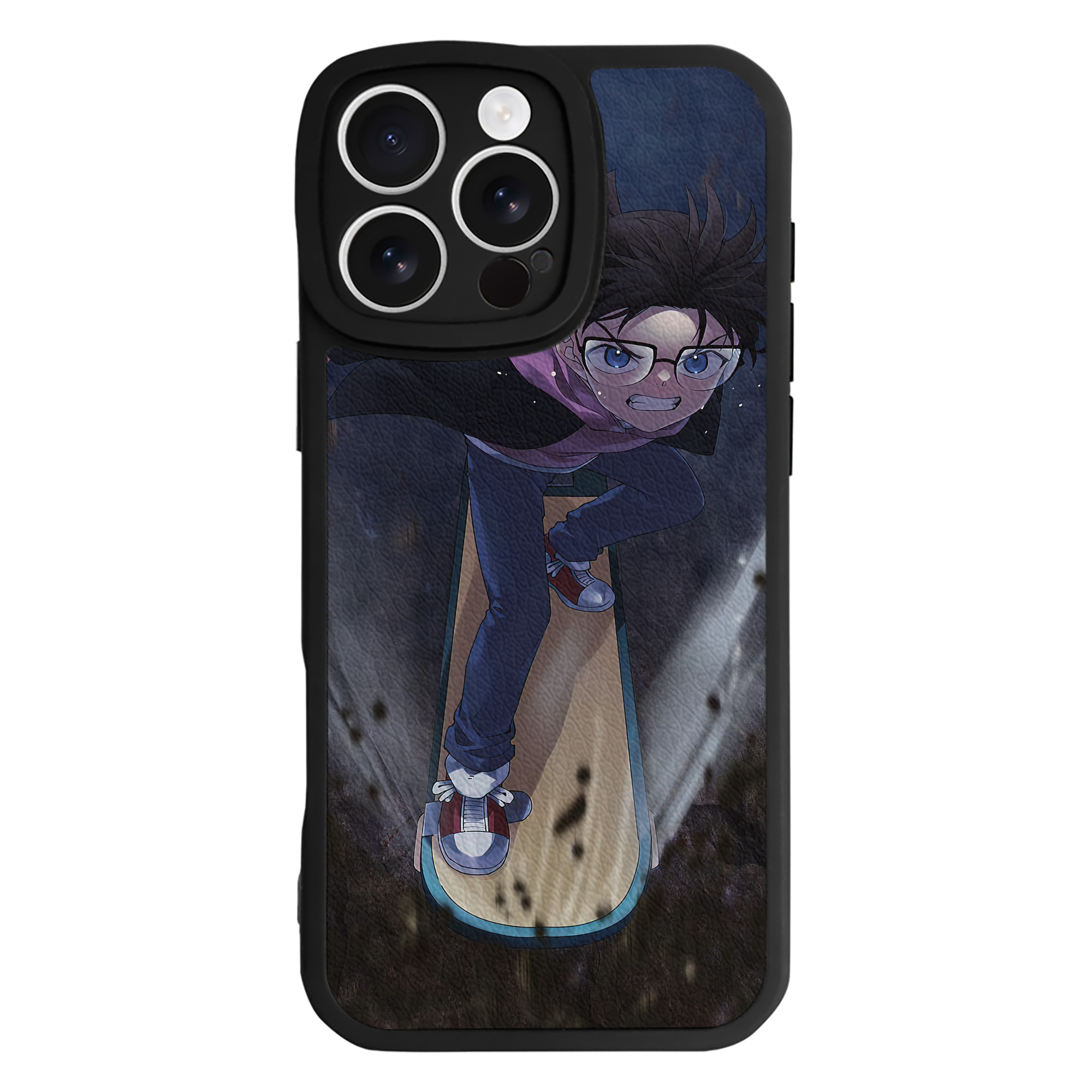 （画像用） 名探偵コナン Detective Conan 【iPhone 16シリーズ対応】シリコンスマホケース（レザー調） 材質：シリコン